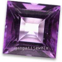 Amethyst (African) AA Color 12 MM Faceted Square Shape Calibrated Gemstone Birthstone Of February